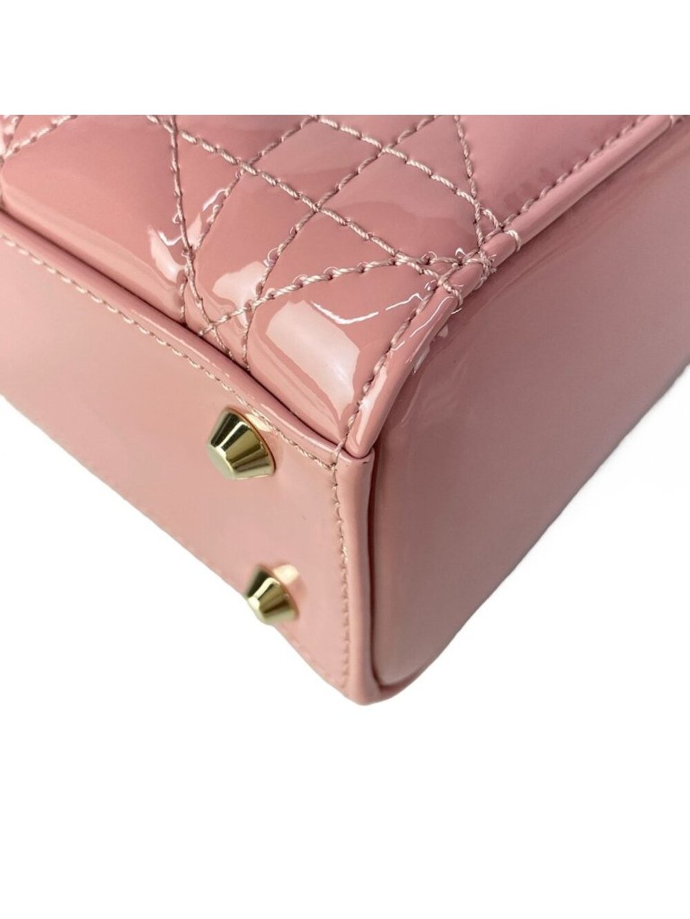 Dior Lady Mini Bag Pink Gold Leather - Picture 7 of 15